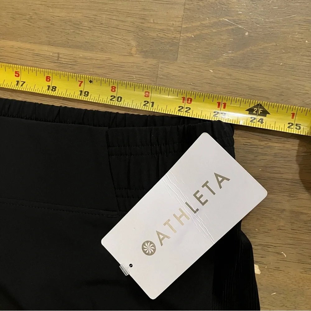 ATHLETA Brooklyn Jogger Lightweight Travel‎ Pants Black Womens Size 26 Ankle NWT